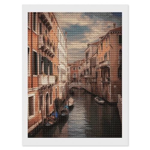 Hermosos kits de pintura de diamantes de Venecia, arte de pared elegante para adultos