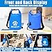 GPUSFAK Zip Roll Top Pet Food Storage Bag with Travel Bowl(96 Cup) - Dog Food Travel Bag Waterproof Kibble Container for Camping Road Trips Dog Boarding Weekend Getaways Machine Washable 15L Blue