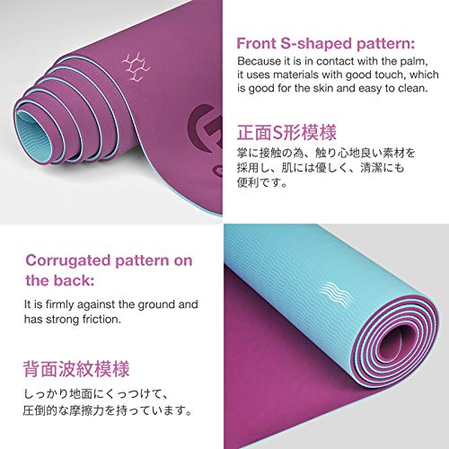 Image of Gruper Yoga Mat Non Slip, Eco Friendly Fitness Exercise Mat with Carrying Strap,Pro Yoga Mats for Women,Workout Mats for Home, Pilates and Floor Exercises