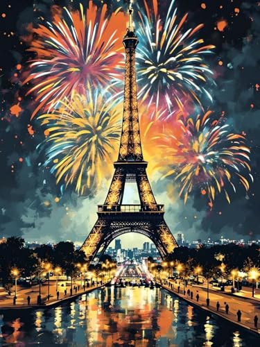 Peinture diamant adulte Tour de Eiffel 5D kit broderie point de croix strass cristal 70x95cm