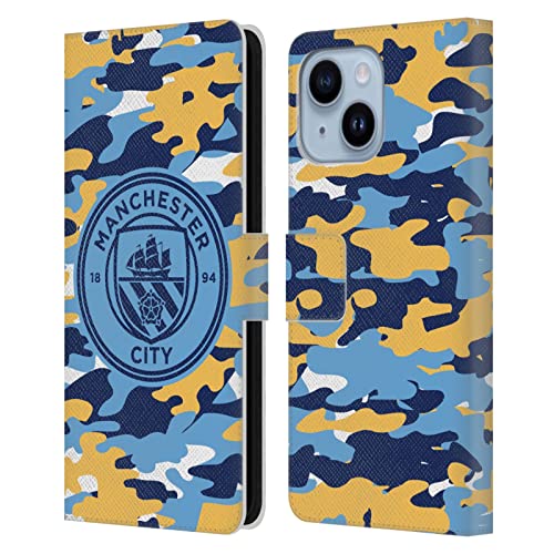 Coque Manchester City iPhone 14 Plus étui portefeuille protection cuir