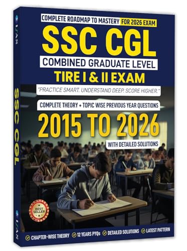 Image of SSC CGL Books 2026 | 12 Year (2015-2026) SSC CGL Previous Solved Papers with Complete Theory for Tier 1 & 2 | SSC CGL PYQ Books with Detailed Solution ... with Detailed Solutions & Complete Theory)