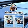 1PC Solar Rotating Aromatherapy Rotating Dashboard Ornaments with 6 Aroma Tablet Solar Air Freshener Auto Spin Car Air Purifier for Vehicle Home Office Women Men Gift Black #1