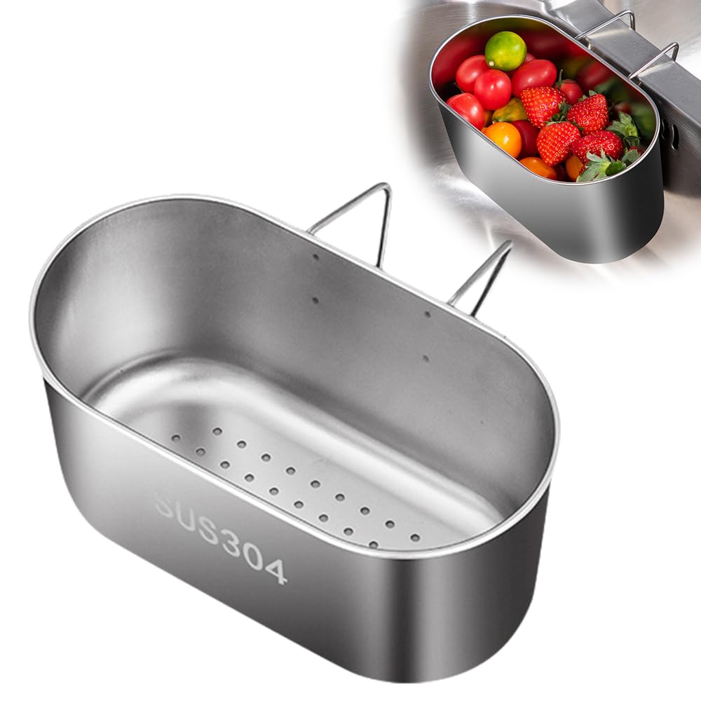 Stainless Steel Sink Strainer Basket, Multi-Use Drain Colander for Kitchen