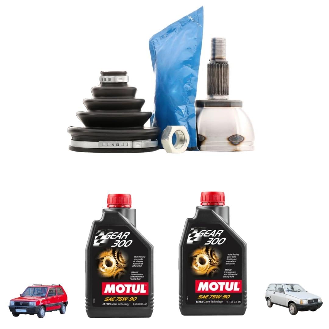 Kit Giunto Omocinetico compatibile con Panda Uno Y10 + 2L Motul 75W90 Olio Cambio Trasmissione