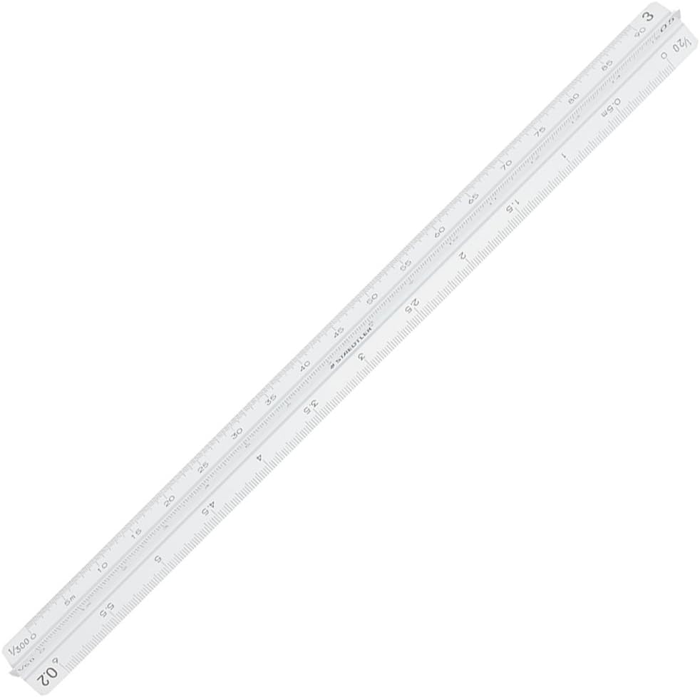staedtler ruler triangle scale aluminum construction 987