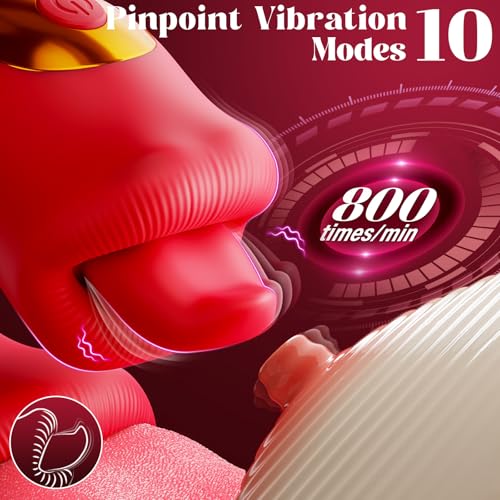 Image of Toendi G Spot Vibrator Tongue Toy for Women Female Couples Womens Pleasure | 10 Thrusting Modes, 10 Licking Vibration Modes, Clitoral Stimulation, For Female Couples Games