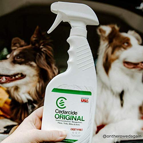 Cedarcide Original Bug Spray | Repel & Kill Fleas, Ticks, Mosquitoes, Mites, Ants & Chiggers | for use on People, Pets & Home | Natural Cedar Oil | Eco-Friendly | Quart