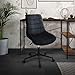 Produktbild ML-Design Bürostuhl, Schwarz, Sitzfläche aus Samt, Metallgestell, Polsterstuhl mit Rückenlehne, höhenverstellbar, 360° Drehstuhl mit 5 Rollen, Ergonomischer Schreibtischstuhl für Home Office & Büro