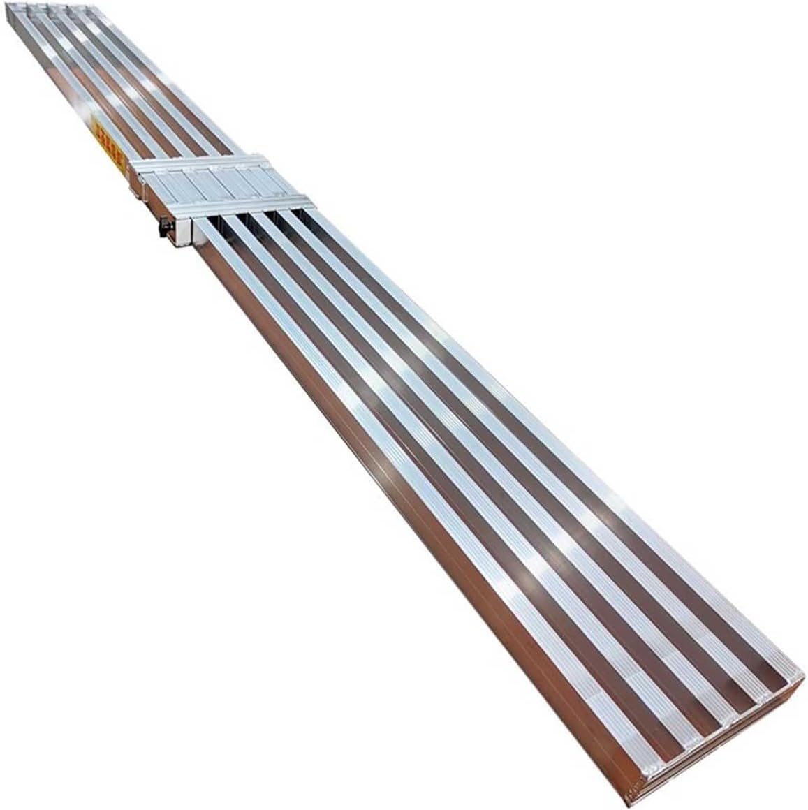 Work Platform Telescoping Work Plank Aluminum Alloy, 3-12ft Scaffolding Platform Adjustable Length, Extension Non-Slip Scaffold Ladder, Indoor Outdoor Workbench(100-173