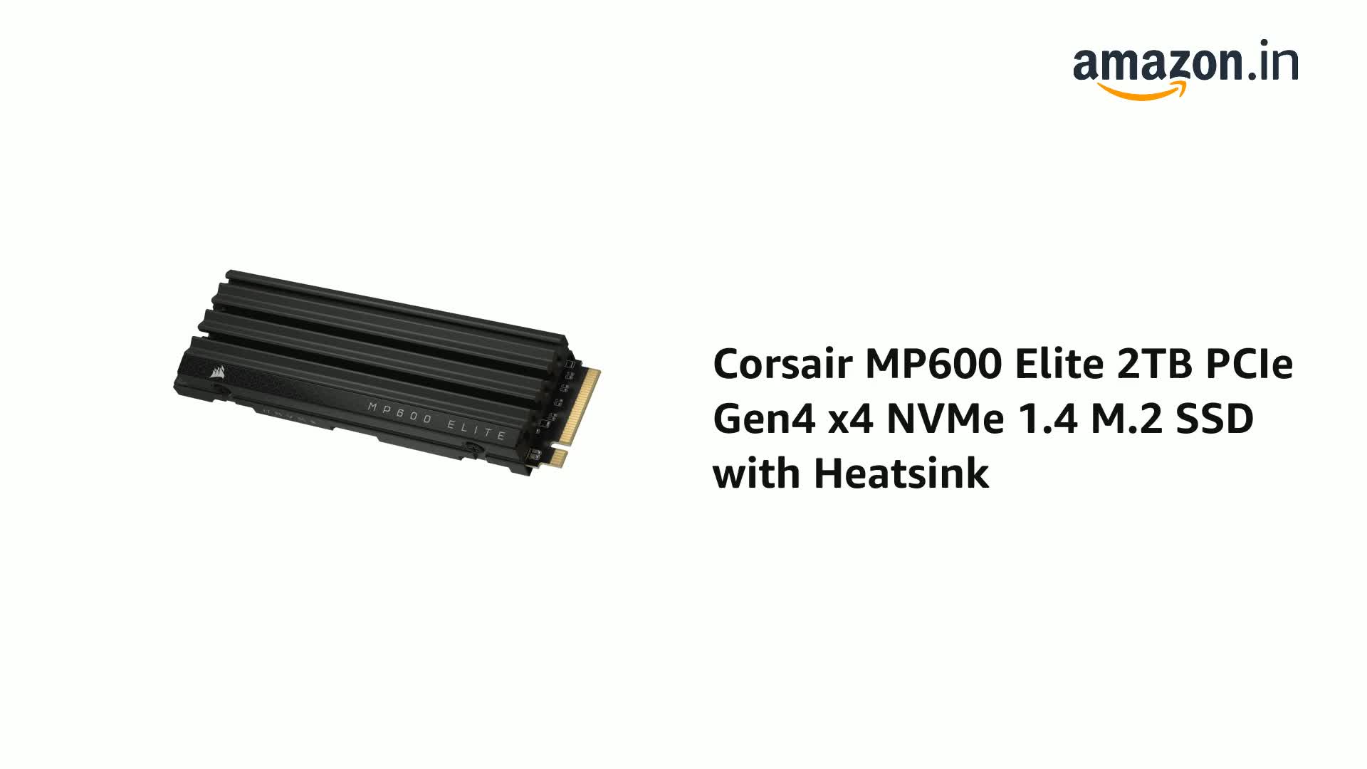 Corsair MP600 Elite 2TB M.2 PCIe Gen4 x4 NVMe SSD