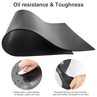 DGSL Neoprene Rubber Strips 1 W x 1/8 T x 10' L, Solid Rubber Sheets, Rolls & Strips Use for Gaskets DIY Material, Pads, Crafts, Weather Stripping, Flooring, Black
