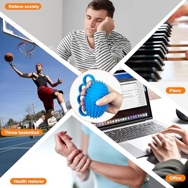 Swokcy Stress Balls for Adults ¨C Hand Exercise Ball & Squeeze Ball Grip Strength Trainer for Finger Therapy, Stress Relief, and Hand Workout(2 pack)