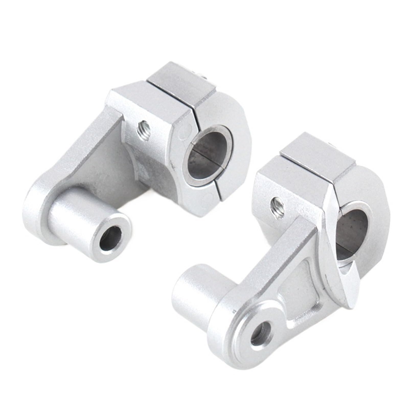 RVIFY Motorcycle Bar Clamps Raised Handlebar Handle Bar Risers For 22MM 7/8"-28MM 1 1/8" Universal Motorcycle Bar Clamps(Silver 1 Set)