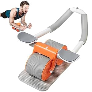 2023 Nieuwe ab wielroller met elleboogondersteuning, buikspier-trainingsapparatuur, kernversterkende trainer fitness buiktraining buik-roller automatische rebound buikwielroller voor core workout