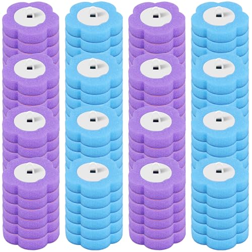 96-Pack Disposable Toilet Brush Refills, Hygienic Sponge Head Toilet Cleaner Refills Toilet Bowl Wand Refill for Effective Toilet Bowl Cleaning-Lavender & Marine Scented (Clean Replacement Head)