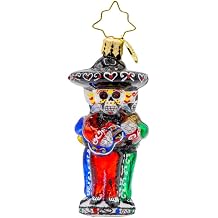 Christopher Radko Hand-Crafted European Glass Christmas Tree Decorative Ornament, Skeleton Serenade Gem