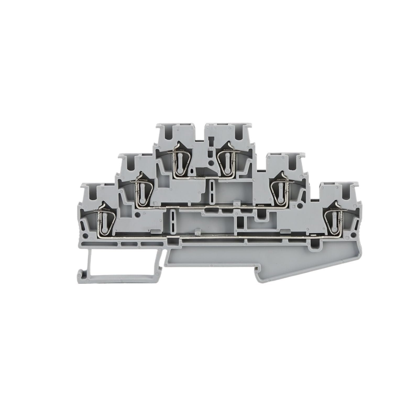10 connecteurs de fils ST2.5-3L, cage à ressort, câblage à 3 niveaux, triple couche, borniers électriques à retrait sur rail DIN ST 2.5 3L