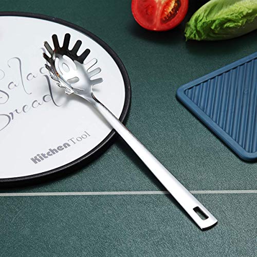 Image of Spaghetti Spoon, Berglander Pasta Server, Stainless Steel Pasta Spoon, Pasta Fork, Noddle Fork, Heat Resistant, Dishwasher Safe, Easy to Clean