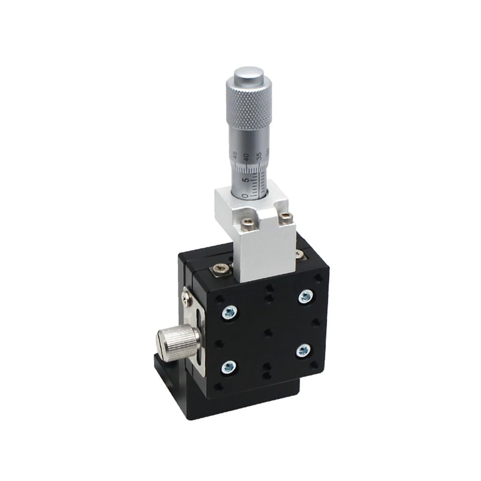 Piattaforma di Sollevamento Verticale ASSE Z LV40-C2/LV50-C2/LV60-C2/LV80-C2/LV90-C2 con Stadio lineare Manuale Mi/Ni, Corsa 6,5-12,5 mm e tavola Scorrevole (LV60-C2)