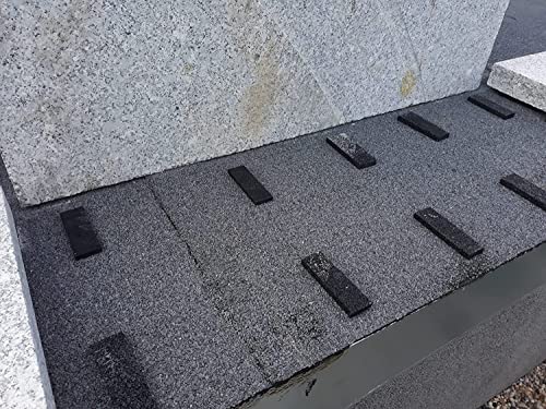 Bautenschutzmatte Gummi I Gummigranulat I Gummi Pad I Unterlage Terrasse I Rolle von 20m I Stärke 3mm (Gummi Selbstklebend, 20mx4cmx3mm)