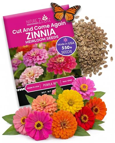 NatureZ Edge Zinnia Seeds for Planting Outdoors, Flower Seeds, Bulk Semillas De Flores para Sembrar, Pumila Mix 4.2 g