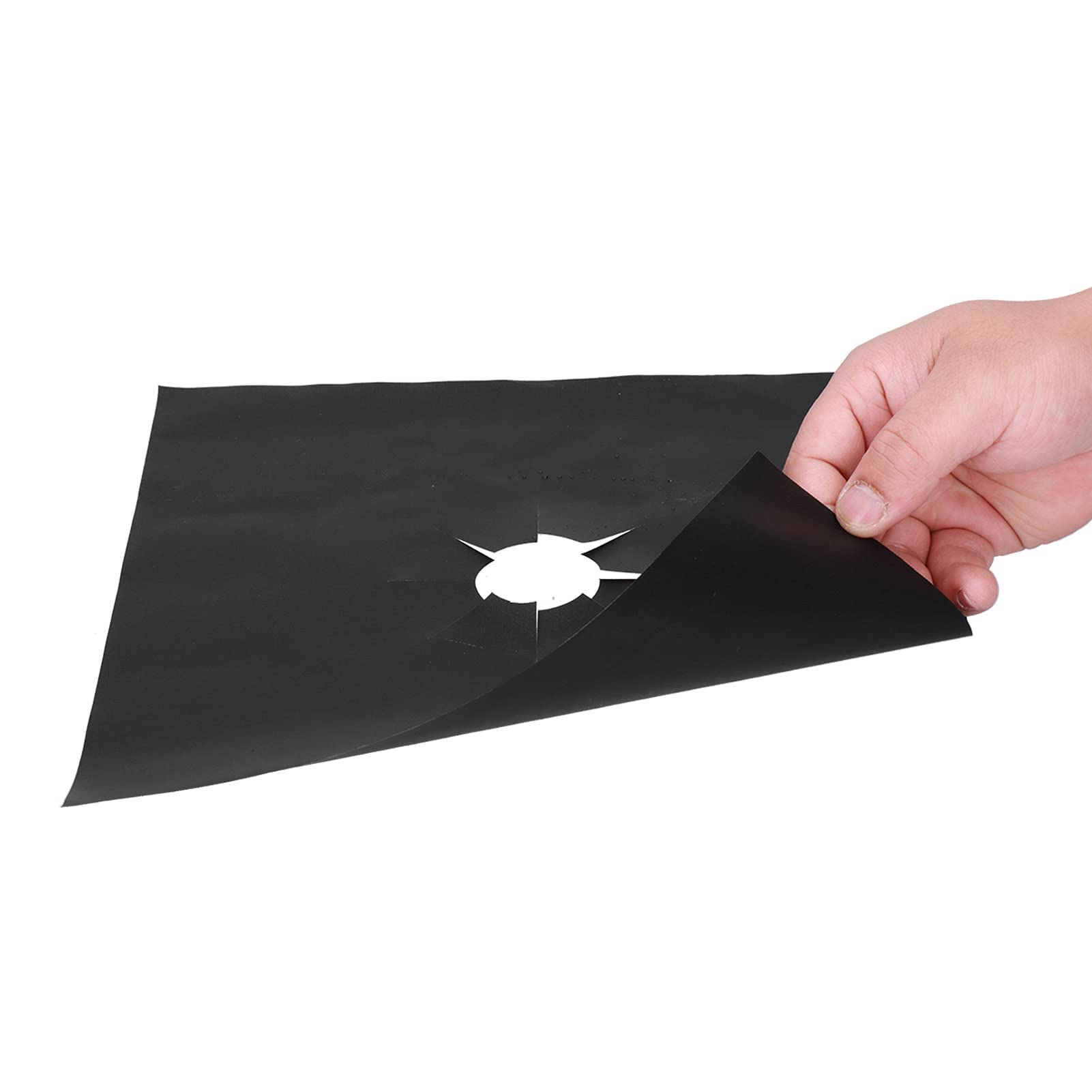 Cubiertas Antiadherentes Para Quemador De Gas – 3 Piezas – Teflón Negro – Reutilizables – Protección Cocina