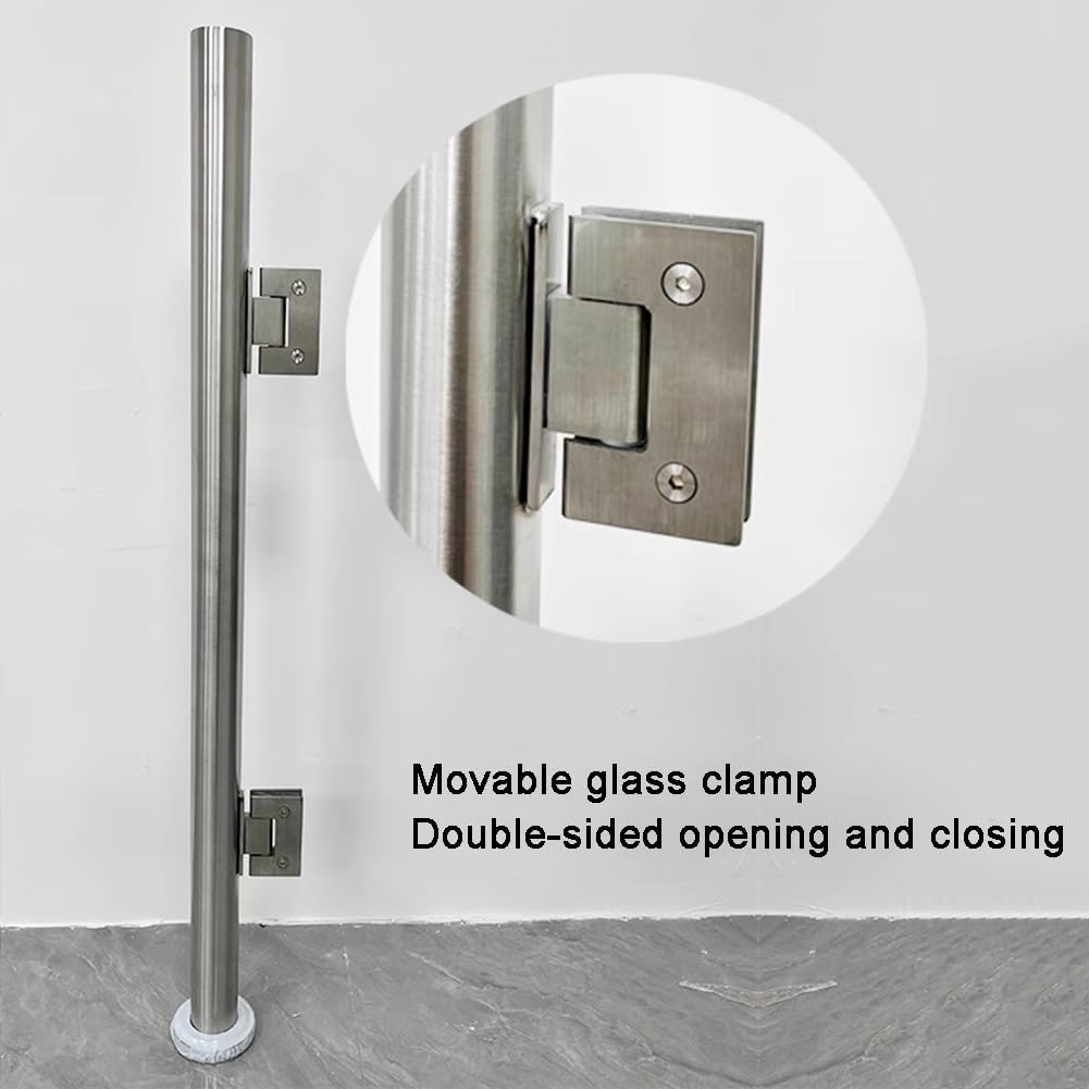 Puerta de seguridad industrial de metal oscilante para almacenes y bibliotecas, barandilla de cierre automático, puerta de seguridad universal de entrada (23.6 x 27.6 pulgadas), control de acceso