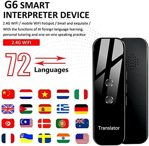 Smart Voice Language Translator Device - Real-Time 2-Way Translation, Supports 72 Languages for Travel, Business, and Learning