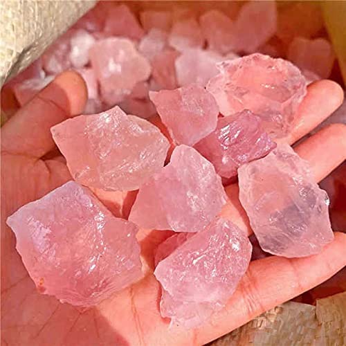 Różowy kwarc surowy szorstki kamień kawałek skała naturalna róża kamień szlachetny do uzdrawiania medytacji Reiki korekta Vastu i dekoracja domu (1 kg) -B0CP7Y6F-01