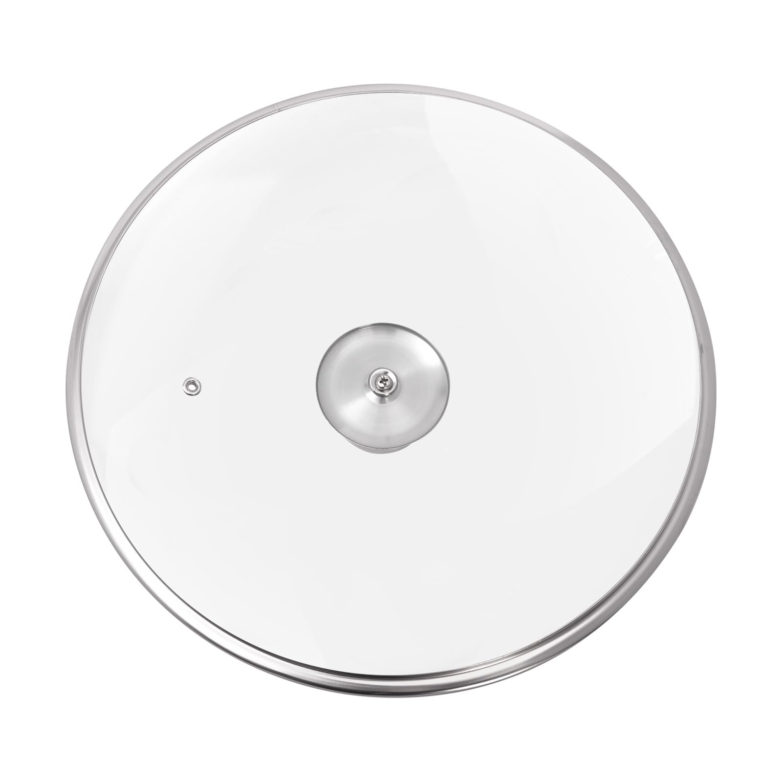 Sartén wok de 30 cm, sartén con tapa wok de acero inoxidable para cocinar platos asiáticos para inducción, eléctrica, gas (plata, 30 cm)