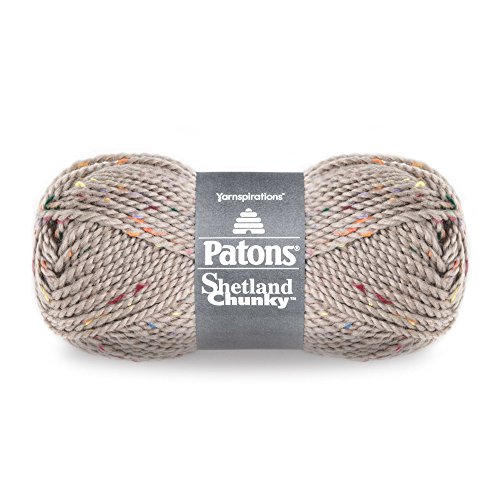 Patons Shetland Chunky Tweeds Yarn, 3 oz, Toasty Tweed, 1 Ball