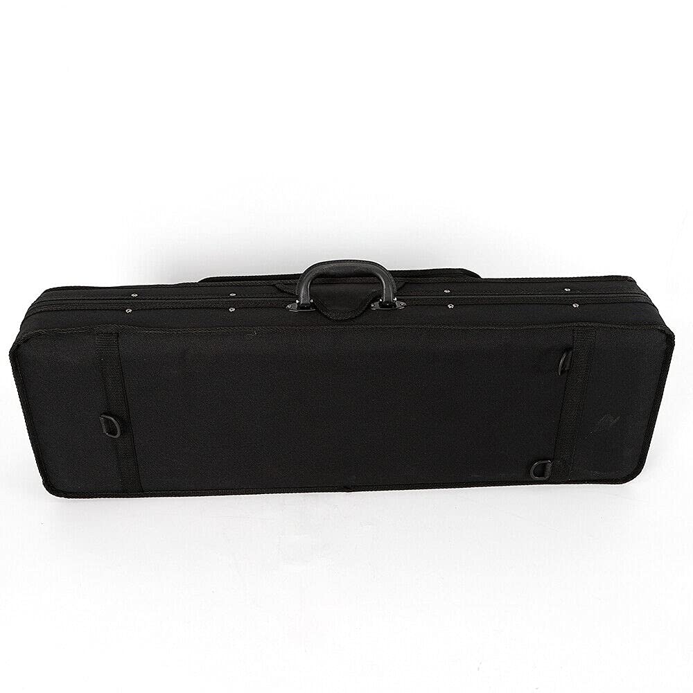 4/4 Geigenkoffer Geige Koffer Kasten Case Violinenkoffer mit Rucksackriemen(Oxford Tuch Shell + Flanell Innenschicht) 80x30x15cm