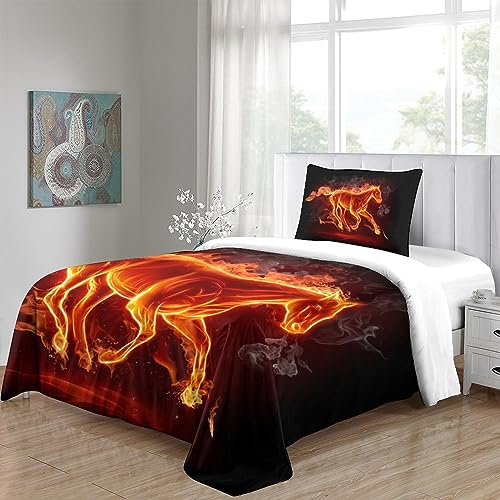 Housse de couette cheval anti-transpiration et douce pour le lit - 5