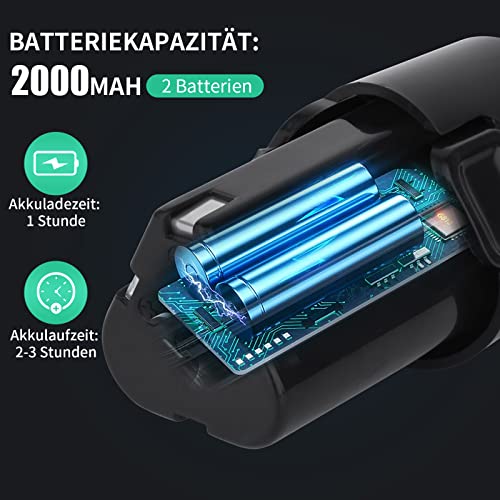 34 Stück Akkuschrauber Set - 12V Akku Bohrschrauber mit 2 Akkus 2000mAh, Akku Bohrmaschine 35Nm Drehmoment, 25+1 Drehmomentstufen, 2-Gang, LED-Licht, Drills Set für Haus Elektriker und Garten DIY – Bild 4