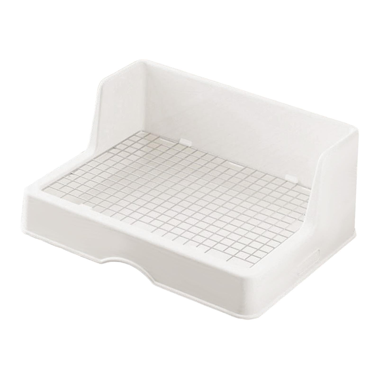 Fenteer Caja de para Conejos con Rejilla, Bandeja para Mascotas, Cama esquinera, Orinal para hámsteres, Chinchillas y Otros Animales pequeños, Cuadrícula Pequeña