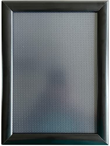 Albyco - Marco de aluminio con Cambio de click NEGRO- Sistema Easy-Click, Formato A4 (21x29,7 cm) - Marco para Cuadros, Portafotos - Ancho de lista 25 mm - NEGRO/Aluminio - Metal