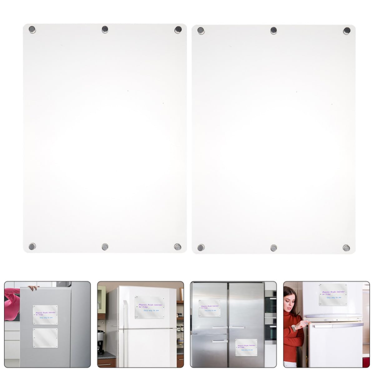 2 Stück Magnetische Whiteboard Tafel für Transparente Acryl Planung