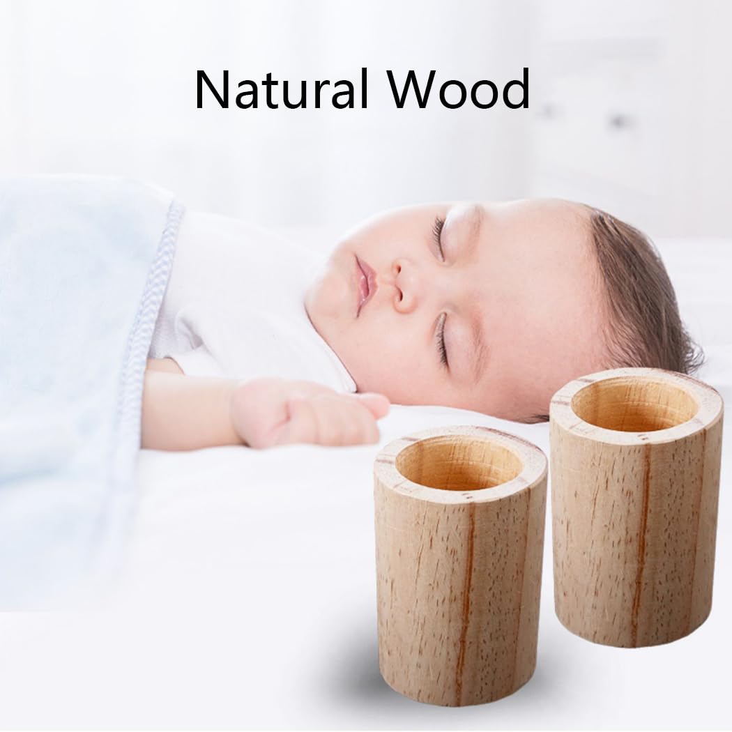 Rialzi per Letto da 4 Pezzi Rialzi per Mobili in Legno Massello Dispositivo Aumentato Gambe per Divani Resistenti Supporta Fino a 500 kg Piedini del Tavolo (Ø8cm-Increase Height 5cm)