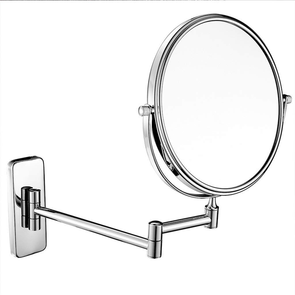 Miroir de maquillage 8 pouces en verre argenté de haute clarté et structure stable