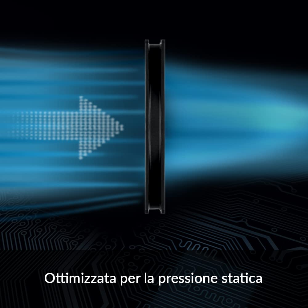 ARCTIC P12 Slim PWM PST (3 Pezzi) - 120 mm Ventola, PWM Sharing Technology, Pressione Statica, Connessione PST, Velocità 200-2100 RPM - Nero