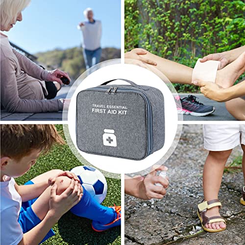 2stk Medikament Tasche, Große Kapazität Notfalltasche, Medikamententasche Leer Erste Hilfe Tasche, Wasserdichte Medizin Aufbewahrungstasche für Zuhause Reisen Büro