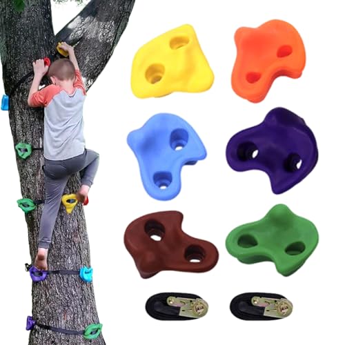 Gupcaqosjw Appigli Per Arrampicata Su Alberi - Prese Manuali Da Scalata,Attrezzatura Ginnica per Pratica Giovanile per Casa Giardino Cortile Esterno Porta Ragazzo Ragazza