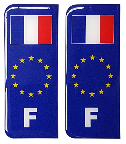 Francia numero di targa blu distintivo adesivo