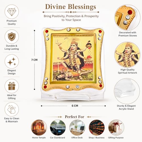Image of Goddess Maha Kali Maa Kali Idol for Car Dashboard Home Office Mandir Temple Showpiece Decor