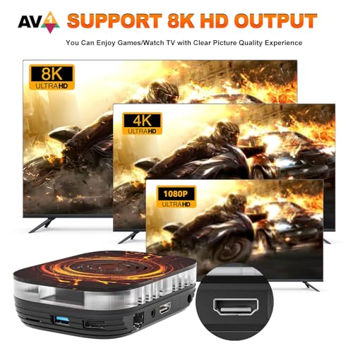 Kinhank Super Console X4 Plus Video Game Console Pre-Built-in 60000+Games,Retro Game Console Compatible with 65+ emulators,EmuELEC 4.6/Android 11.0/CoreE,4K UHD Display,S905x4,2 Controllers included - Image 7