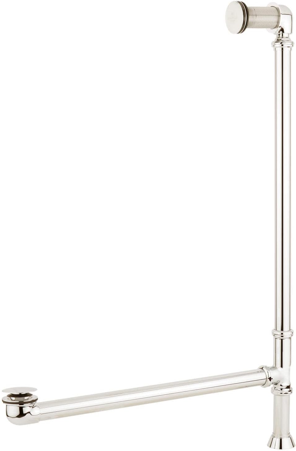 Signature Hardware 474326 Rosalind 69" Acrylic Soaking Pedestal Freestanding Tub with Integrated Drain and Overflow and Tap Deck