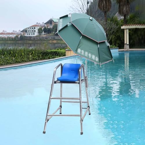 Silla de Socorrista Alta con Sombrilla, Exterior 120 cm
