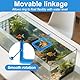 2 Stück Fisch Futterring, Aquarium Fisch Feeder, Fisches Futterspender Aquarium Fischschildkröte Tank Zubehör Futter Futterspender Krei für Guppy Bettas Goldfisch Schildkröte, Quadrat & Kreis, Blau
