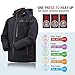ARRIS Heated Jacket for Men, Electric Warm Heating Coat with 7.4V Rechargable Battery/8 Heating Areas/Phone Charging Black